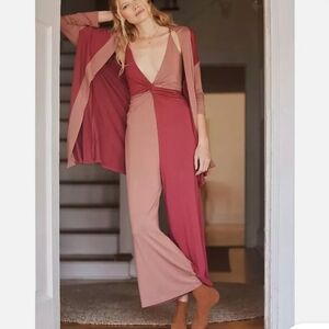 Daily Practice by Anthropologie Twist-Front Colorblocked Jumpsuit 